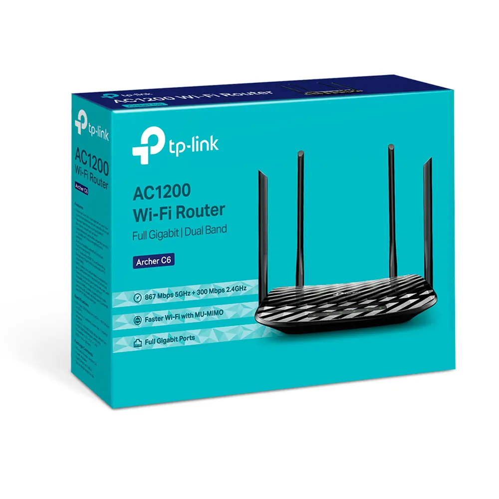 روتر تی پی لینک TP-Link Archer C6 AC1200 Wireless MU-MIMO Gigabit Router