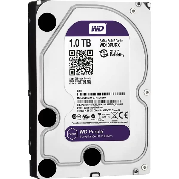 هارد وسترن دیجیتال بنفش 1 ترابایت WD 1TB Purple HDD