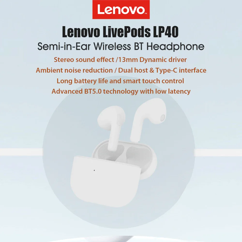 ایرباد بلوتوث لنوو Lenovo LP40 TWS Earphones