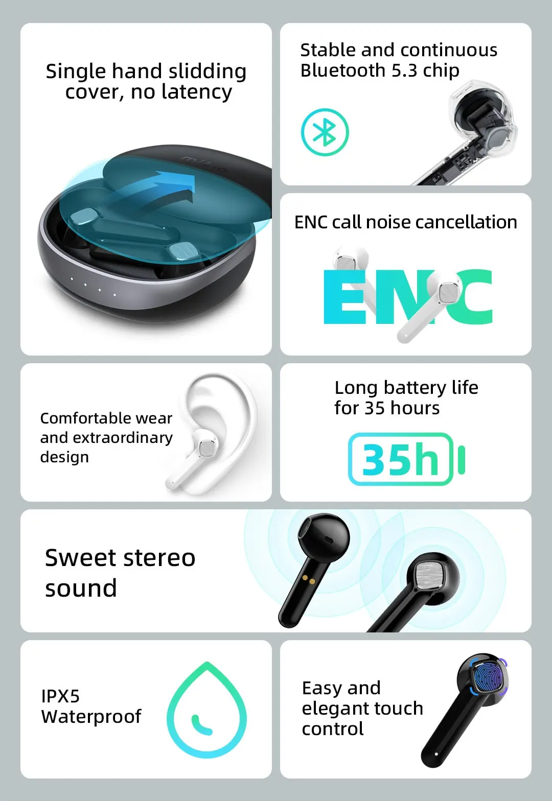ایرباد بلوتوث میبرو مدل Mibro S1 TWS Bluetooth Earphones