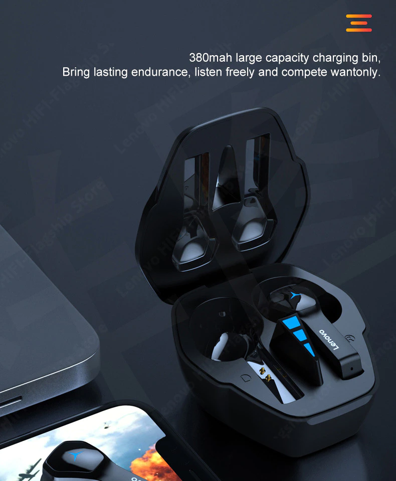 ایرباد بلوتوث کیمینگ لنوو Lenovo HQ08 Gaming Wireless Bluetooth Earbuds