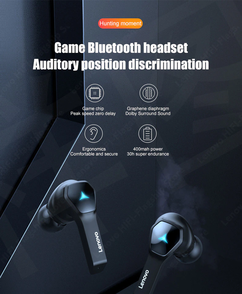 ایرباد بلوتوث کیمینگ لنوو Lenovo HQ08 Gaming Wireless Bluetooth Earbuds