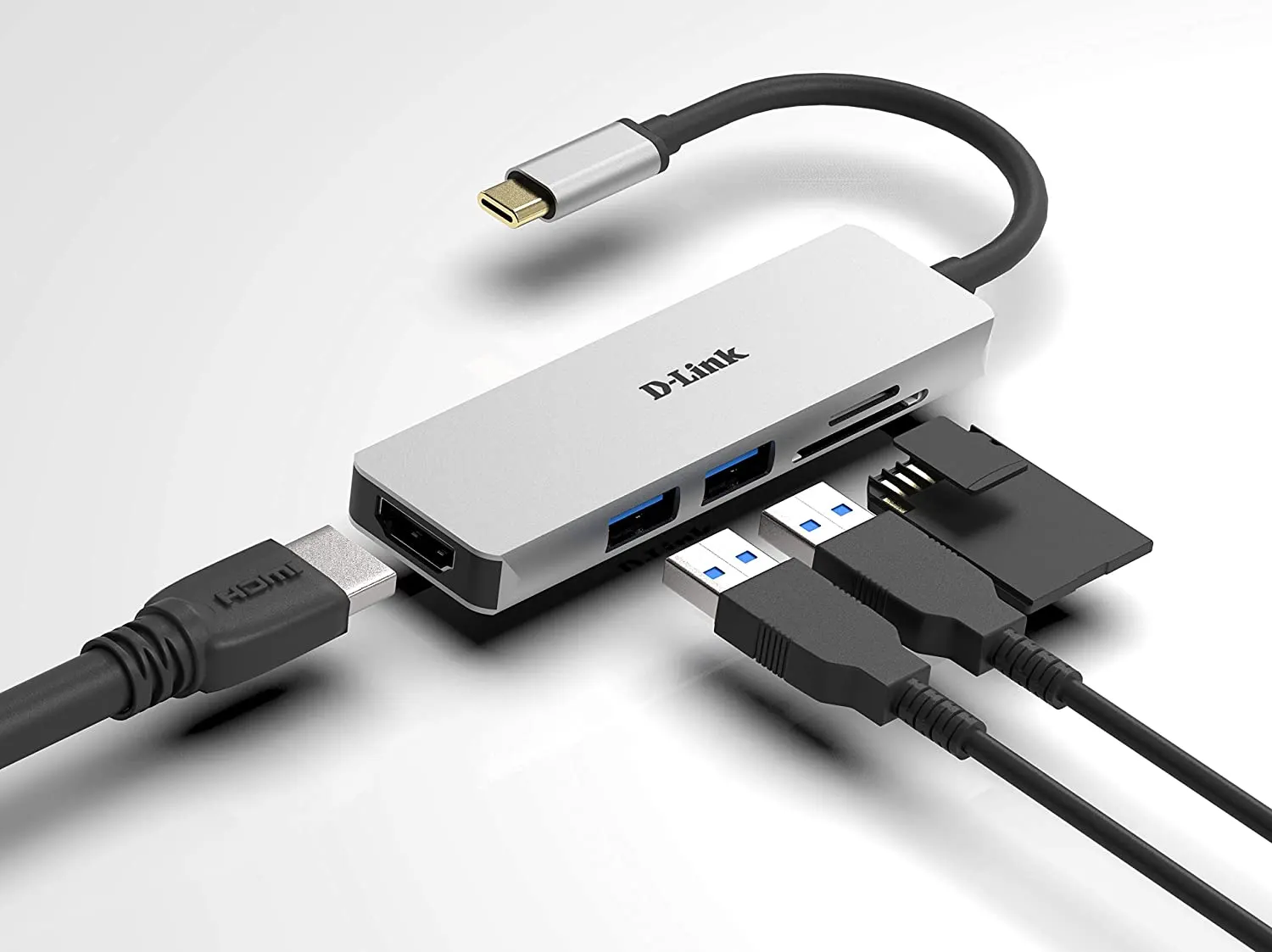 تبدیل Type C به HDMI، USB3 و SD/microSD دی لینک مدل DUB-M530
