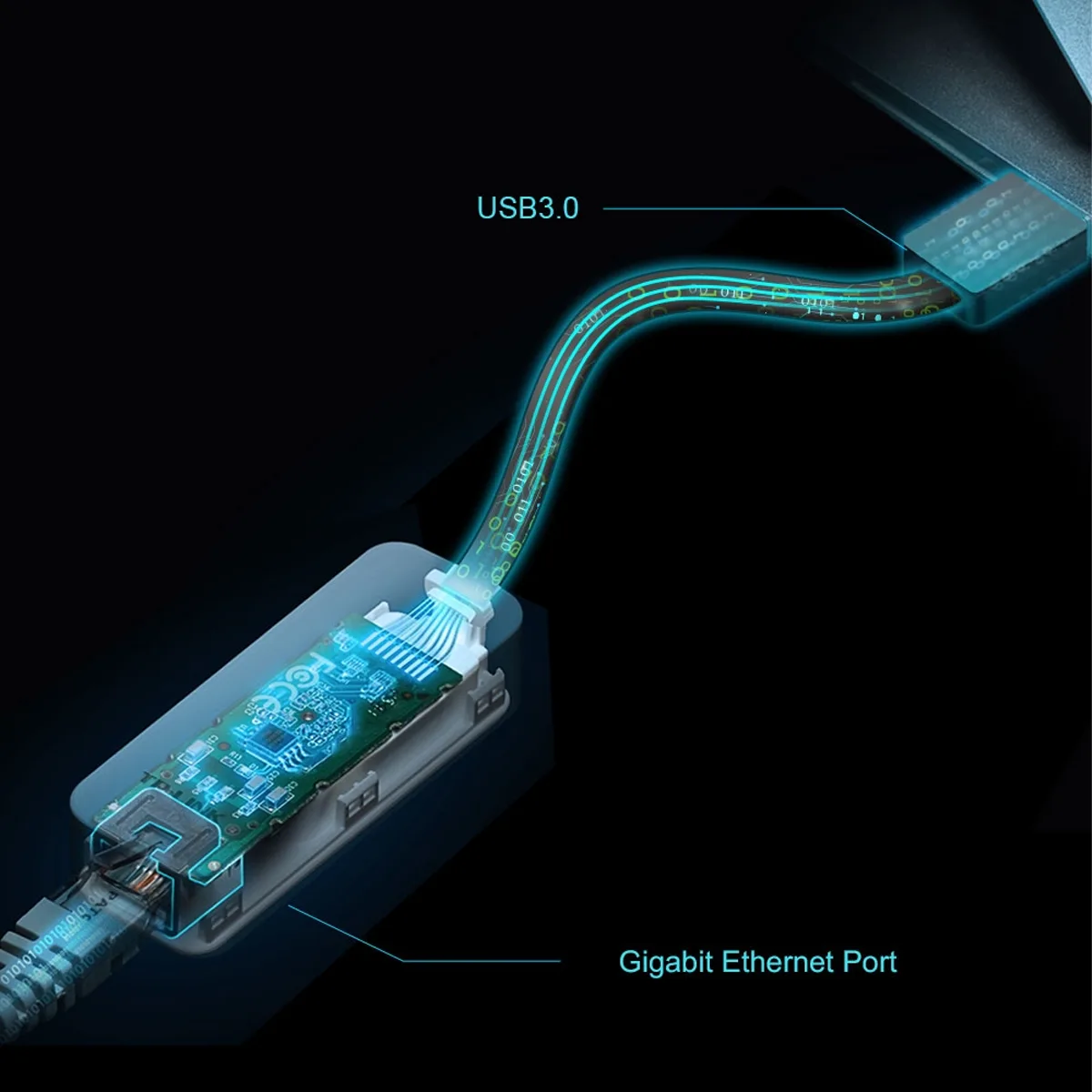 تبدیل USB 3.0 به Gigabit Ethernet تی پی لینک مدل TP-Link UE306 USB 3.0 to Gigabit Ethernet Network Adapter