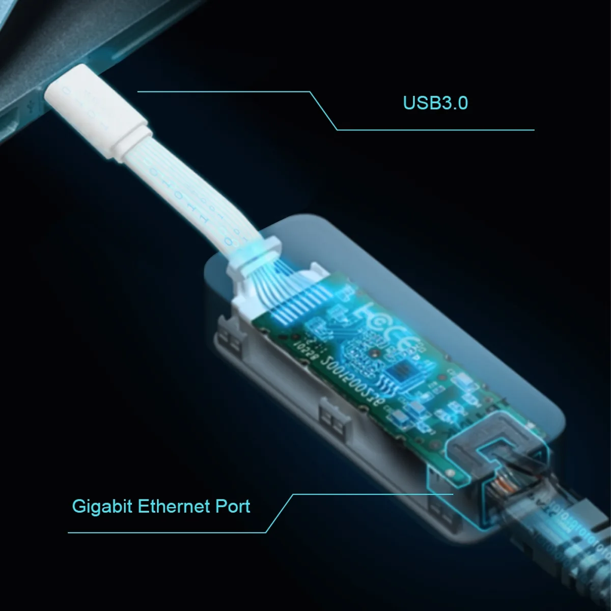 تبدیل USB Type-C به Gigabit Ethernet تی پی لینک مدل TP-Link UE300C USB Type-C to RJ45 Gig