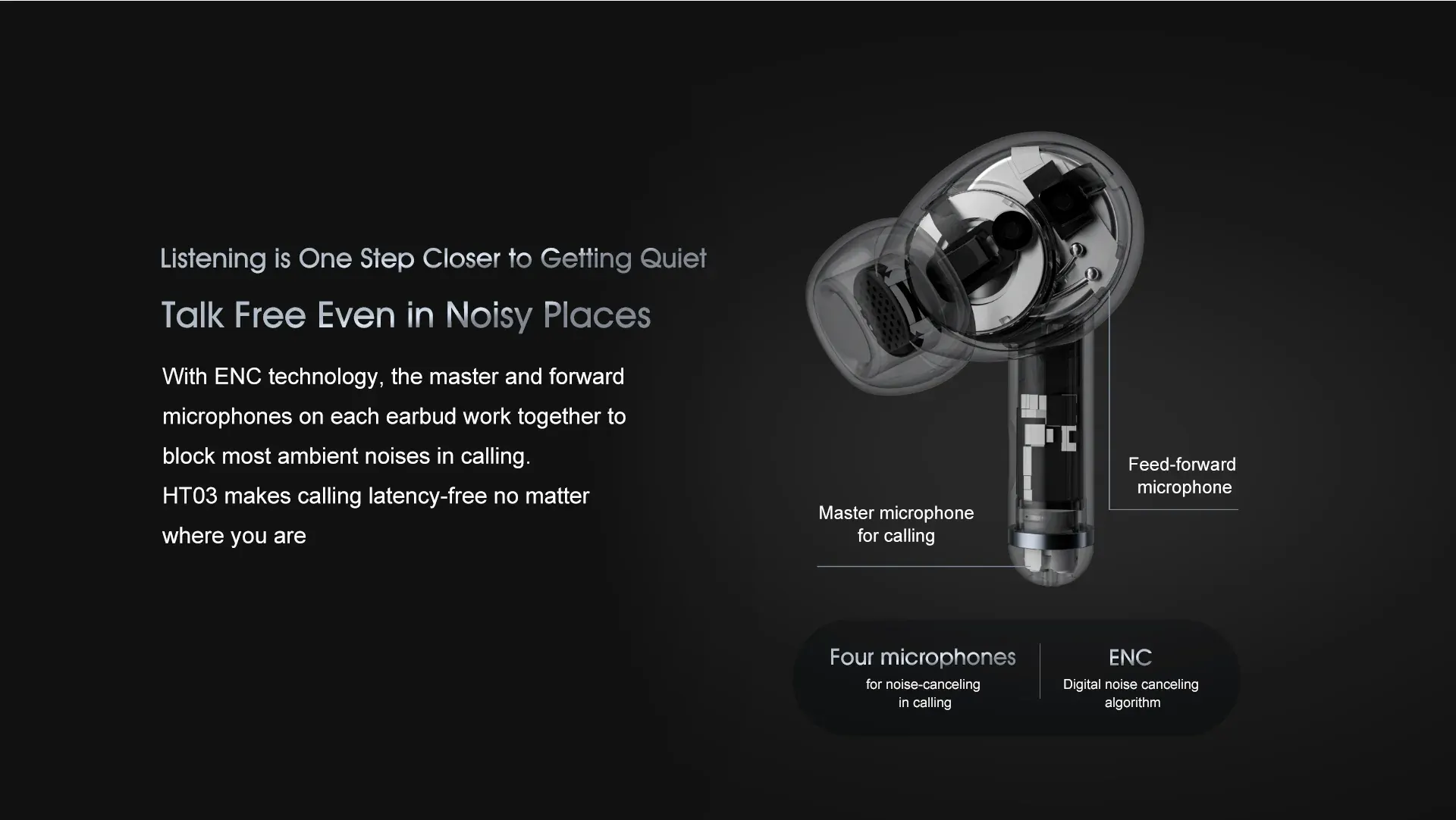 ایرباد بلوتوث کیو سی وای QCY HT03 Active Noise Canceling Wireless Headphones