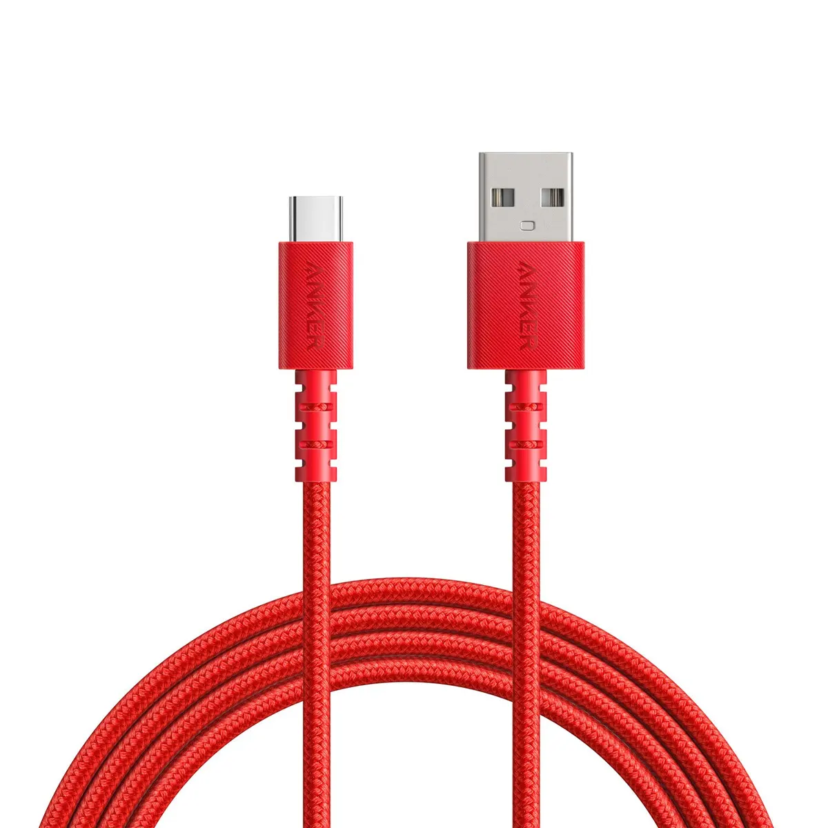 کابل USB-C انکر 0.9 متر مدل Anker PowerLine Select Plus 0.9m USB-C Cable (A8022) رنگ قرمز