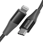 کابل USB C به Lightning انکر 0.9 متر مدل Anker Powerline+ II 0.9m USB C to Lightning Cable (A8652) رنگ مشکی
