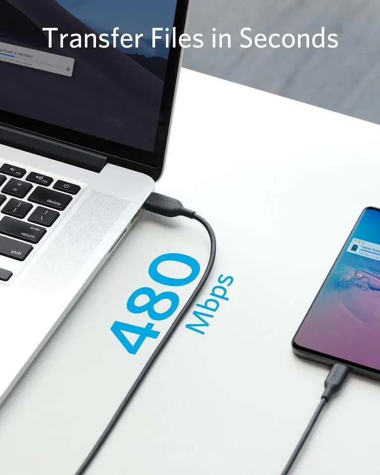 کابل USB-C به USB-C انکر 0.9 متر مدل Anker Powerline III 0.9m USB-C to USB-C 60W Cable (A8852)