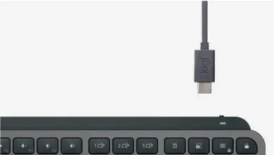 شارژ کردن باتری کیبورد بی سیم لاجیتک مدل Logitech MX Keys S Wireless Keyboard