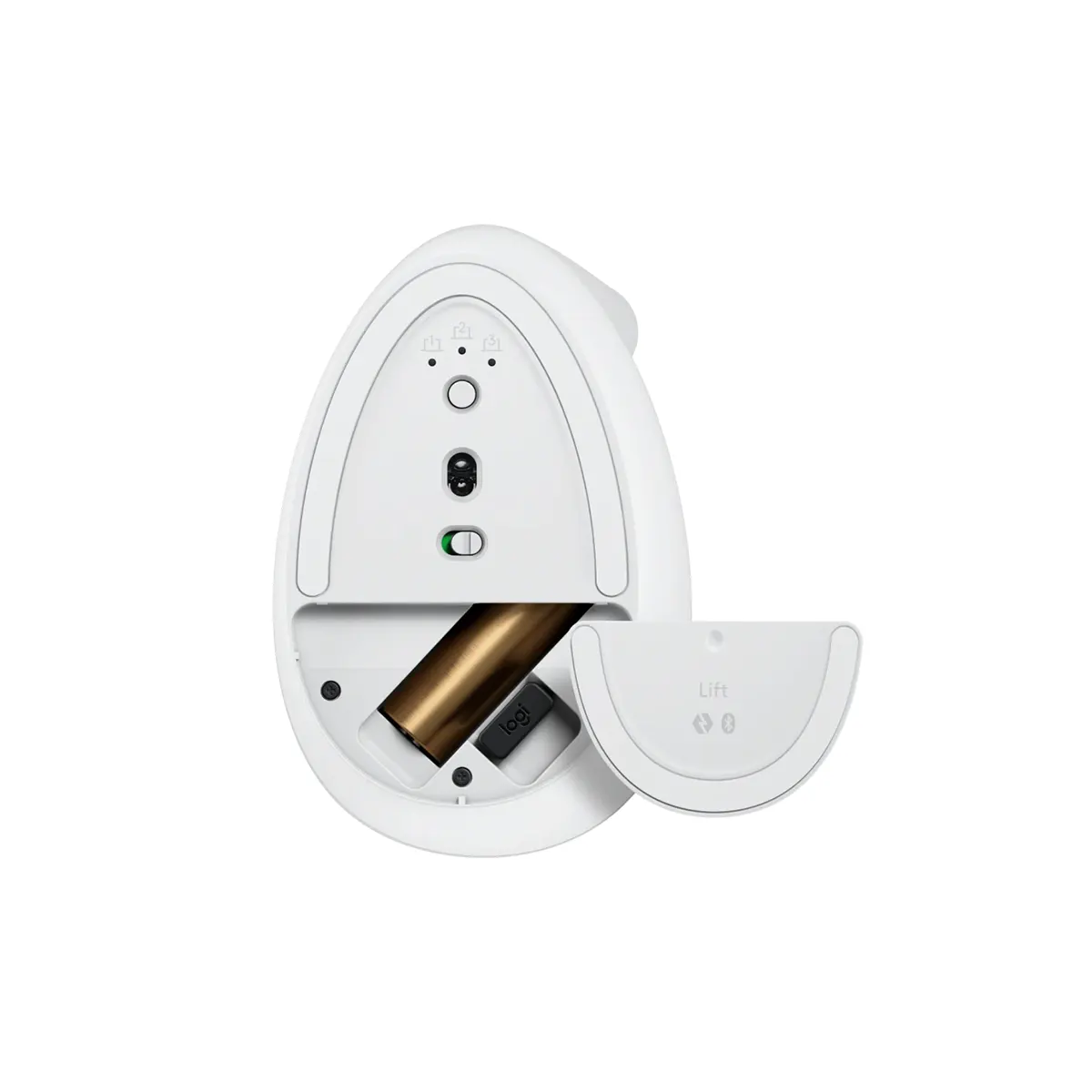 موس عمودی بی سیم لاجیتک مدل Logitech Lift Vertical Ergonomic Wireless Mouse رنگ سفید (5)