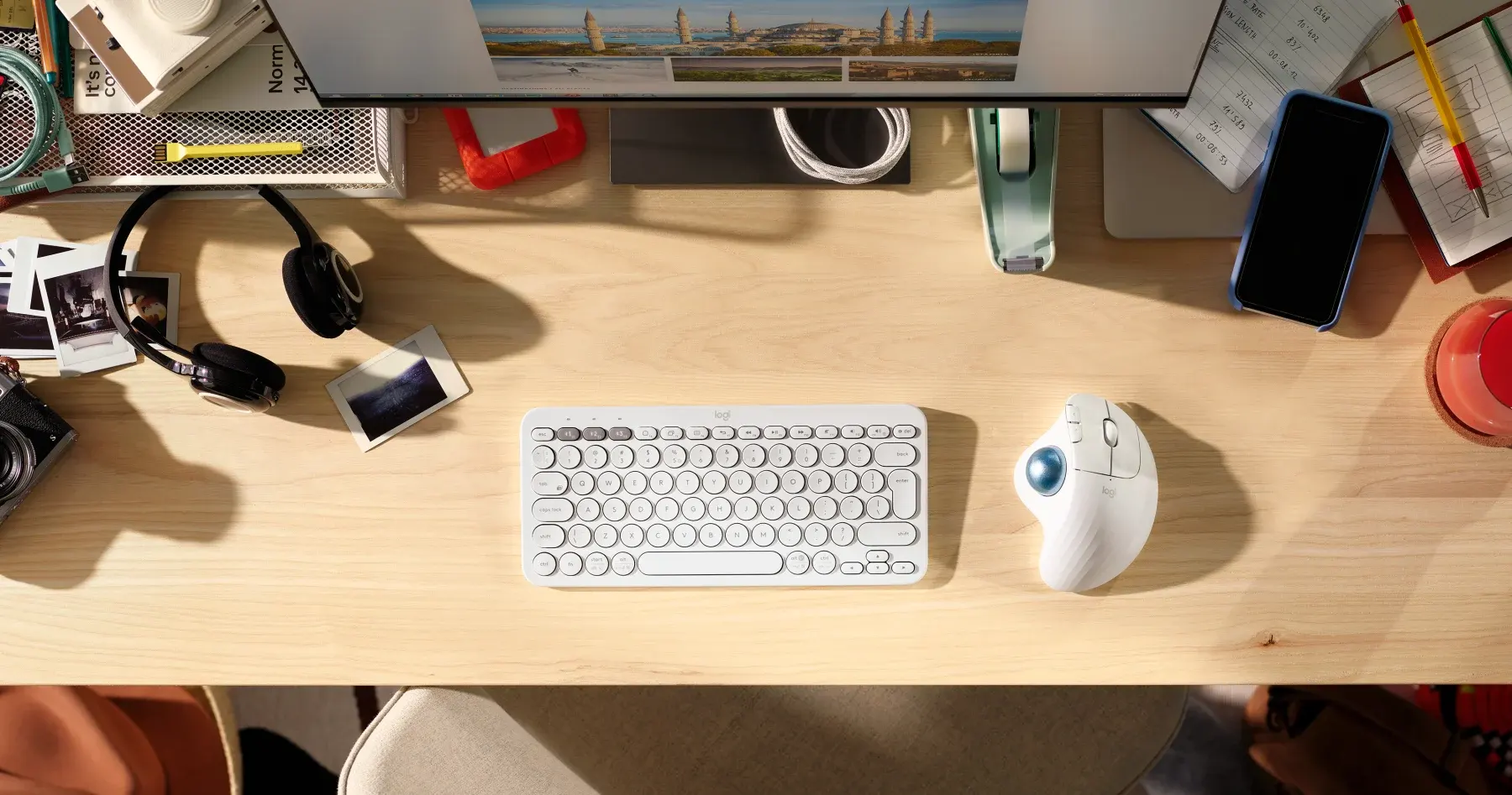 موس توپی بی سیم لاجیتک مدل Logitech ERGO M575 Wireless Trackball Mouse