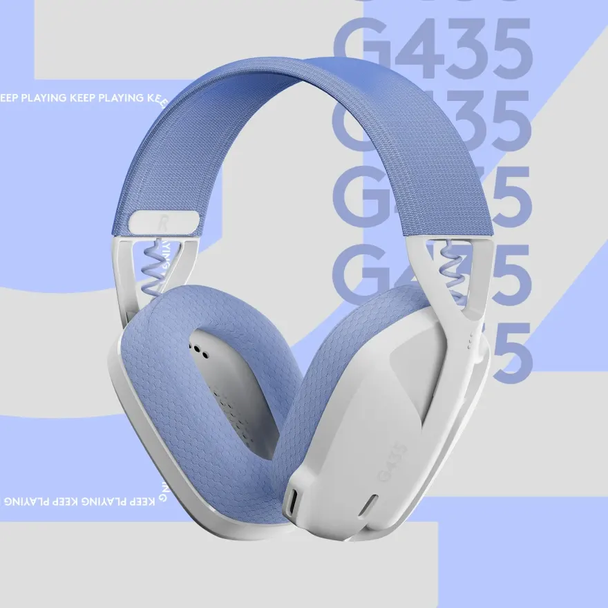 هدست گیمینگ بی سیم لاجیتک Logitech G435 Ultra-light Wireless Bluetooth Gaming Headset رنگ سفید (2)