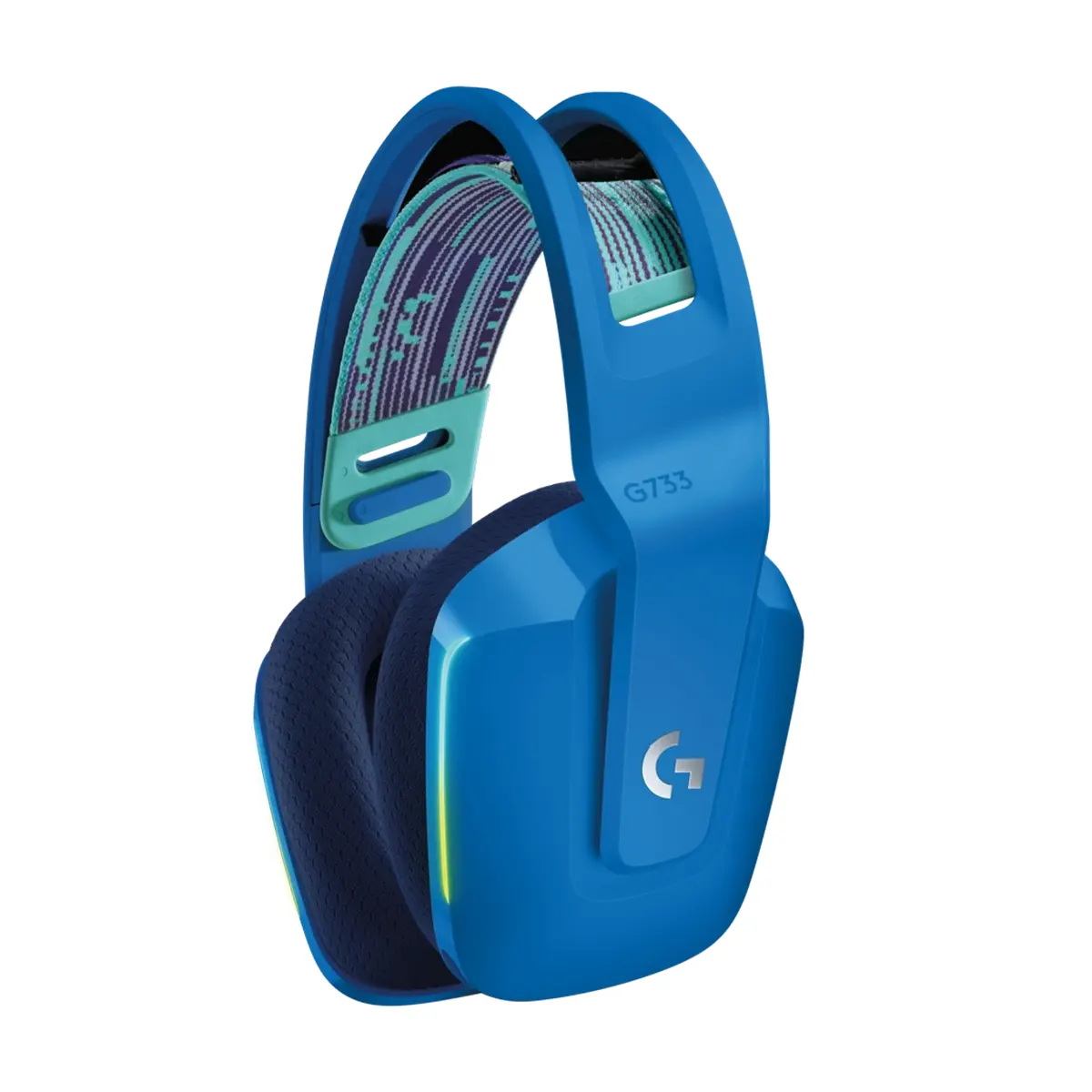 هدست گیمینگ بی سیم لاجیتک Logitech G733 Ultra-Lightweight Wireless Gaming Headset رنگ آبی (2)