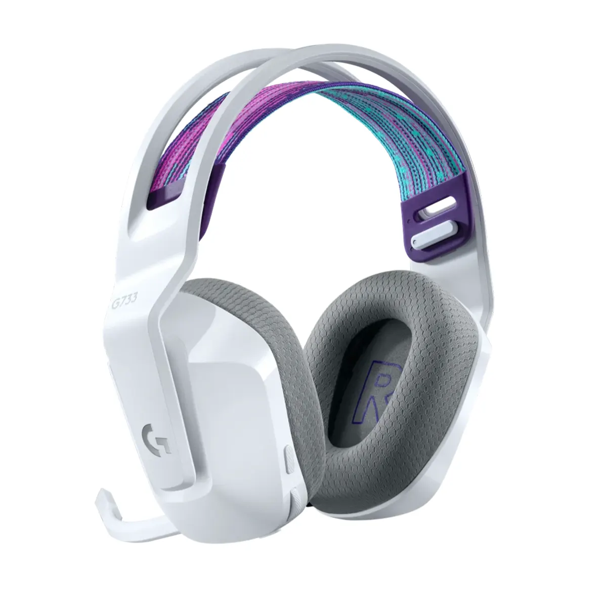هدست گیمینگ بی سیم لاجیتک Logitech G733 Ultra-Lightweight Wireless Gaming Headset رنگ سفید (3)