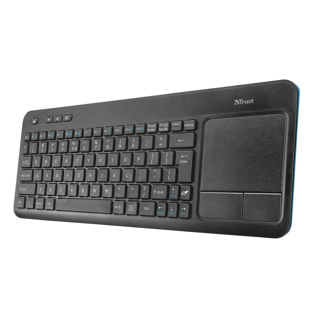 کیبورد بی سیم با تاچ پد تراست مدل Trust Veza Wireless multimedia keyboard with touchpad