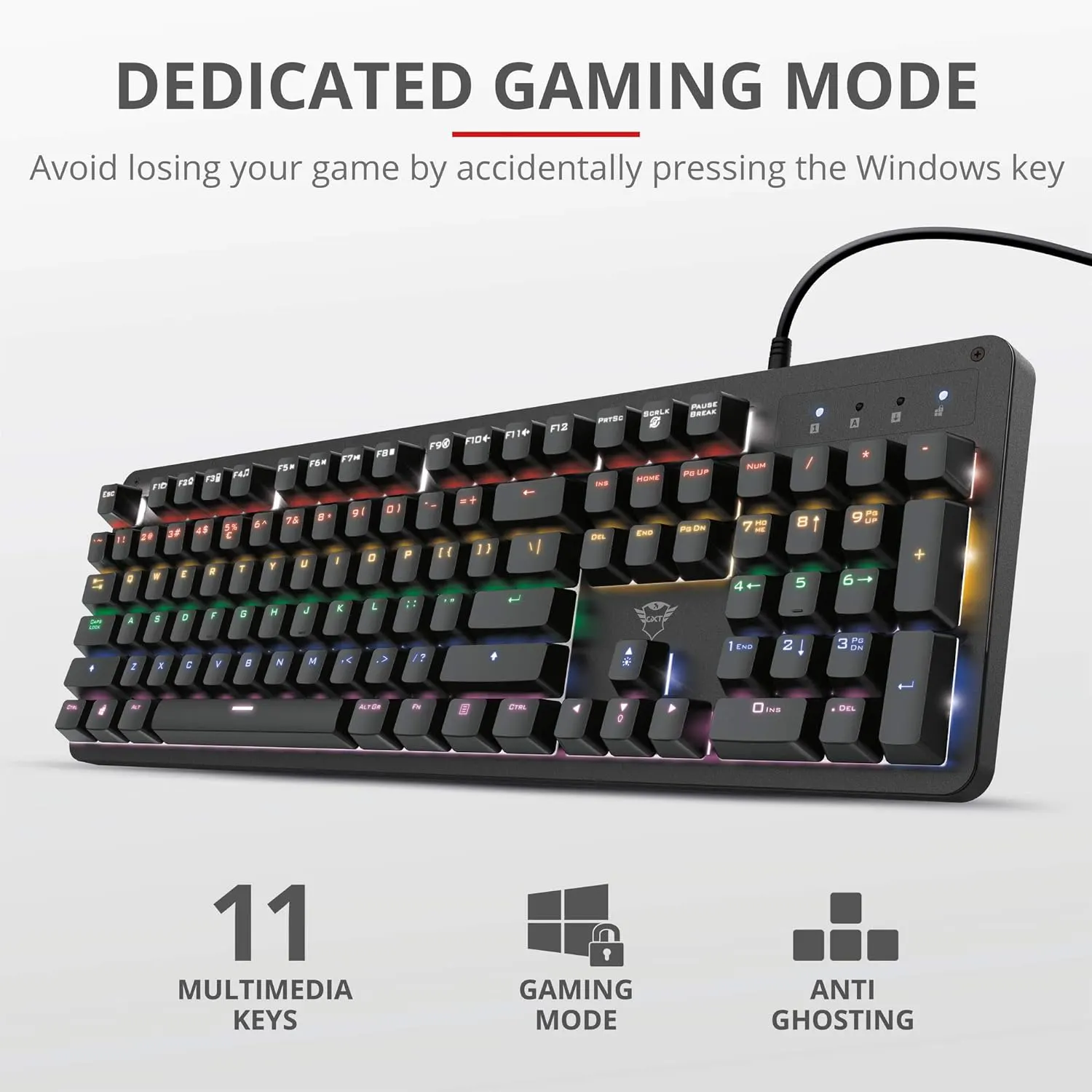 کیبورد گیمینگ تراست Trust GXT 863 Mazz Mechanical Gaming Keyboard