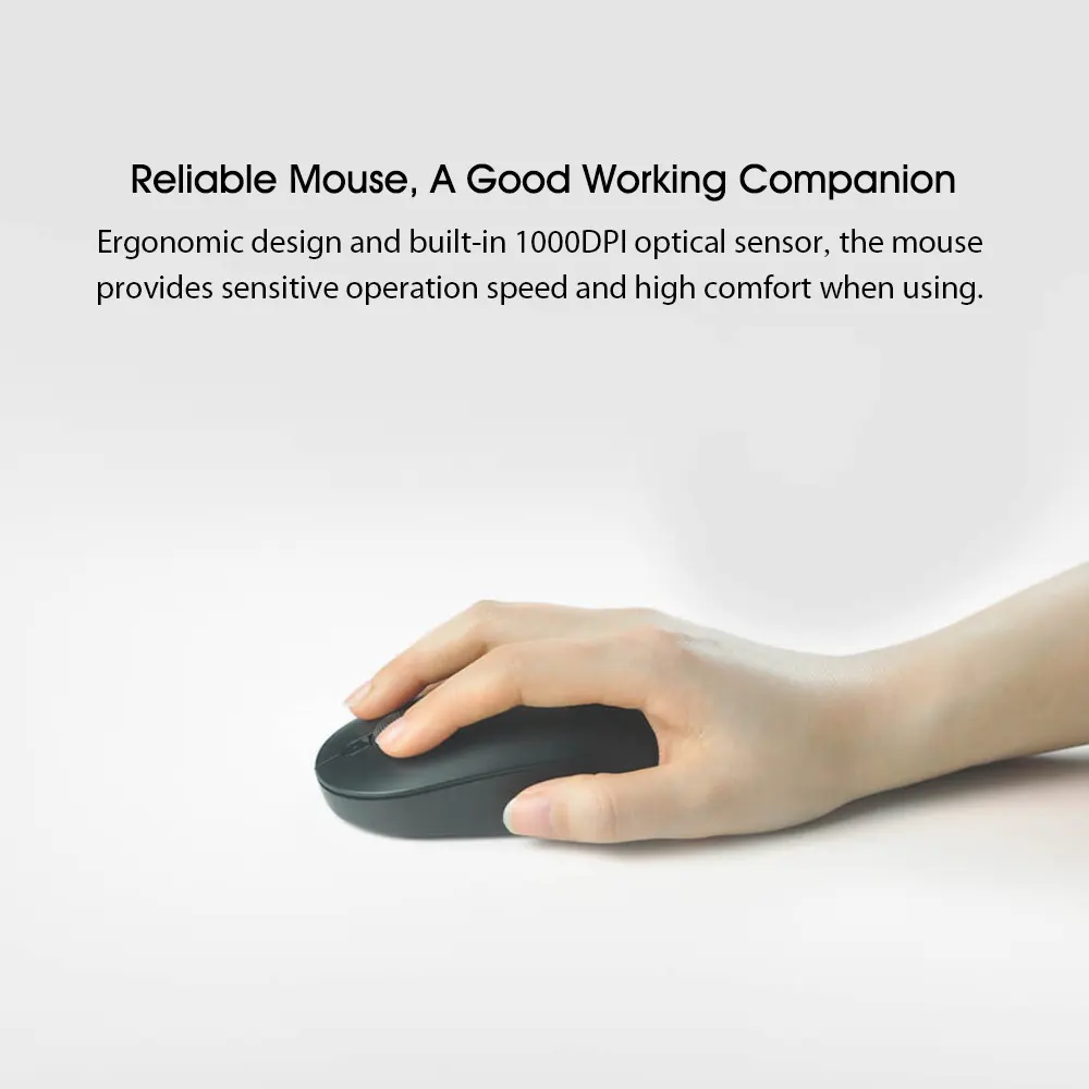 موس و کیبورد بی سیم بی صدای شیائومی مدل MIIIW MWWC01 Wireless Silent Keyboard & Mouse