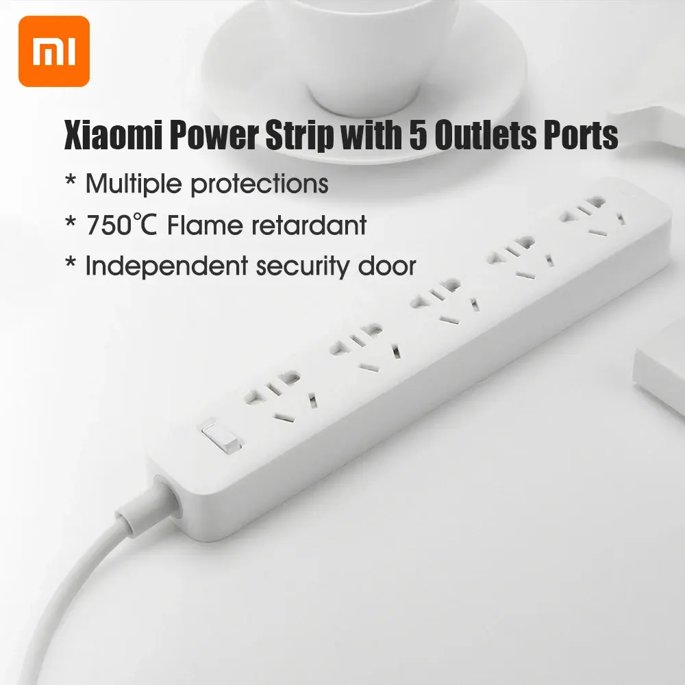 چند راهی برق شیائومی 5 سوکت Mi Power Strip 5 Ports XMCXB03QM