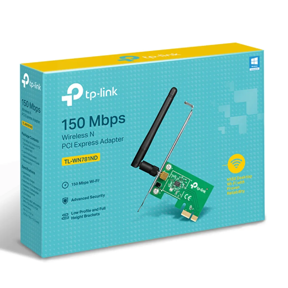 کارت شبکه بی سیم تی پی لینک مدل TP-Link TL-WN781ND 150Mbps Wireless N PCI Express Adapter