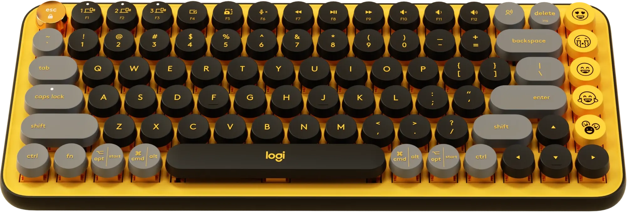 کیبورد بی سیم لاجیتک مدل Logitech POP Keys Wireless Mechanical Emoji Keyboard Blast