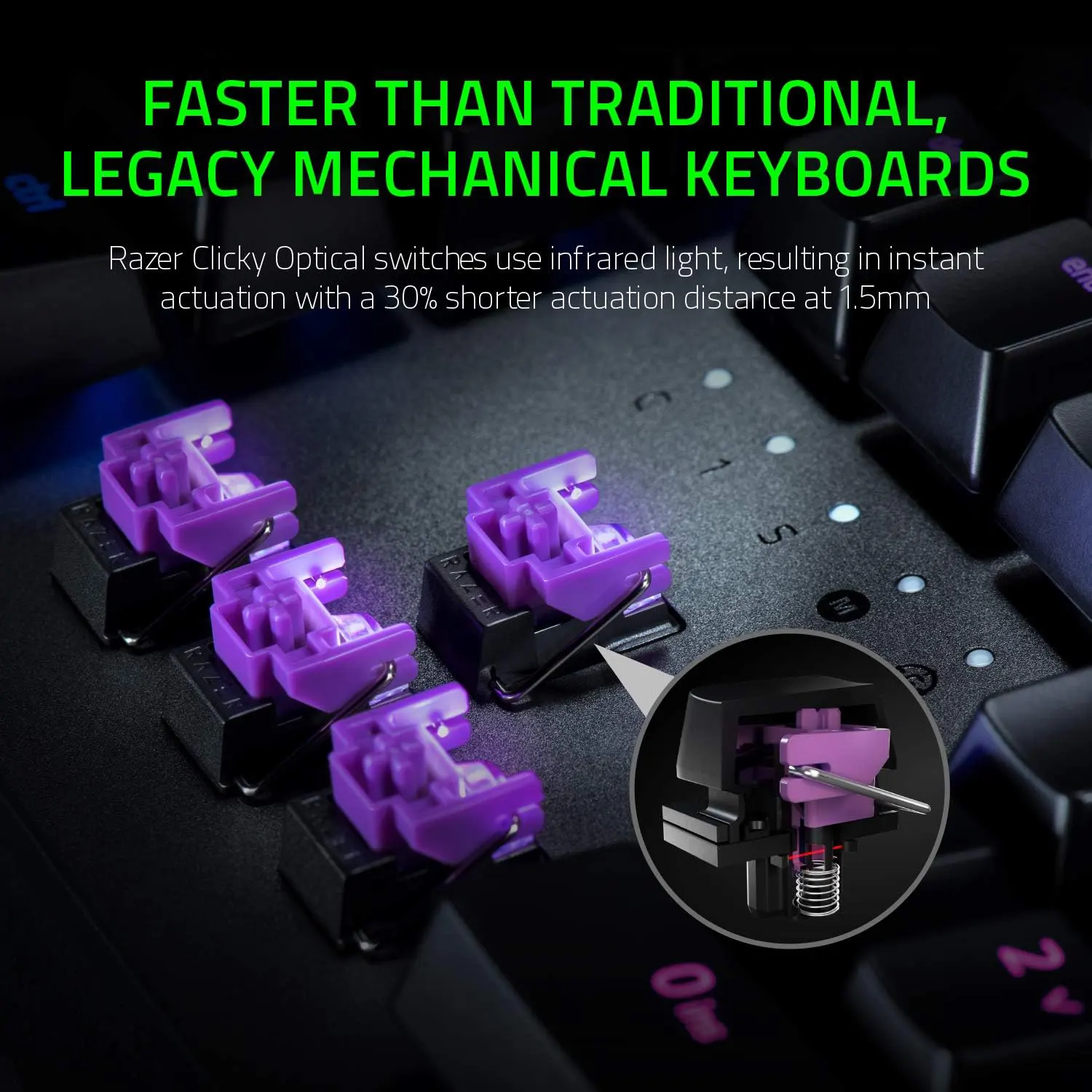 کیبورد گیمینگ ریزر Razer Huntsman Elite Gaming Keyboard