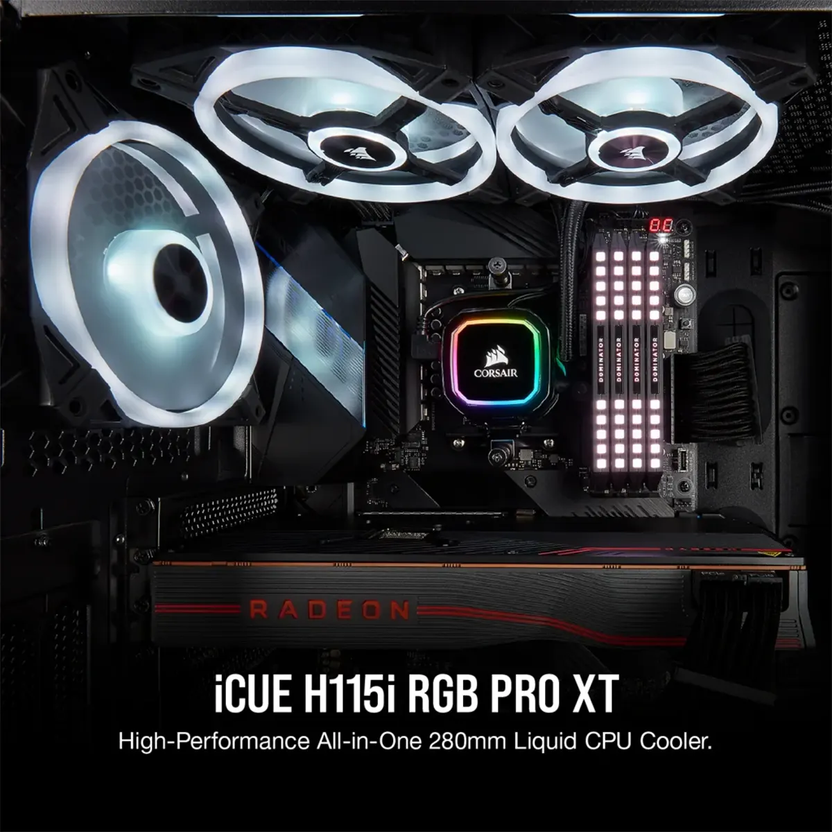 فن خنک کننده مایع سی پی یو کورسیر CORSAIR iCUE H115i RGB PRO XT Liquid CPU Cooler