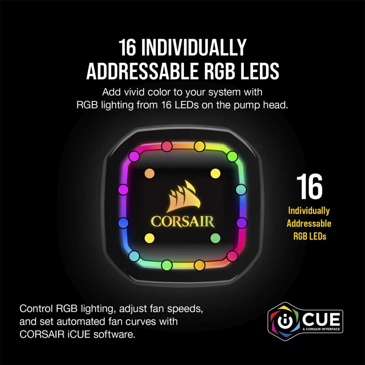 فن خنک کننده مایع سی پی یو کورسیر CORSAIR iCUE H115i RGB PRO XT Liquid CPU Cooler