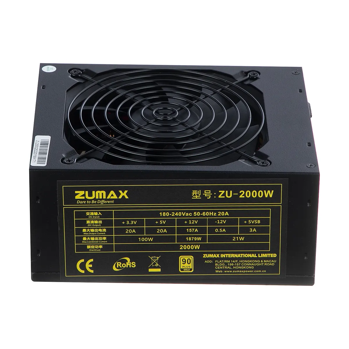 پاور کامپیوتر زومکس 2000 وات Zumax ZU-2000W 90 Plus Gold Full Modular Power Supply