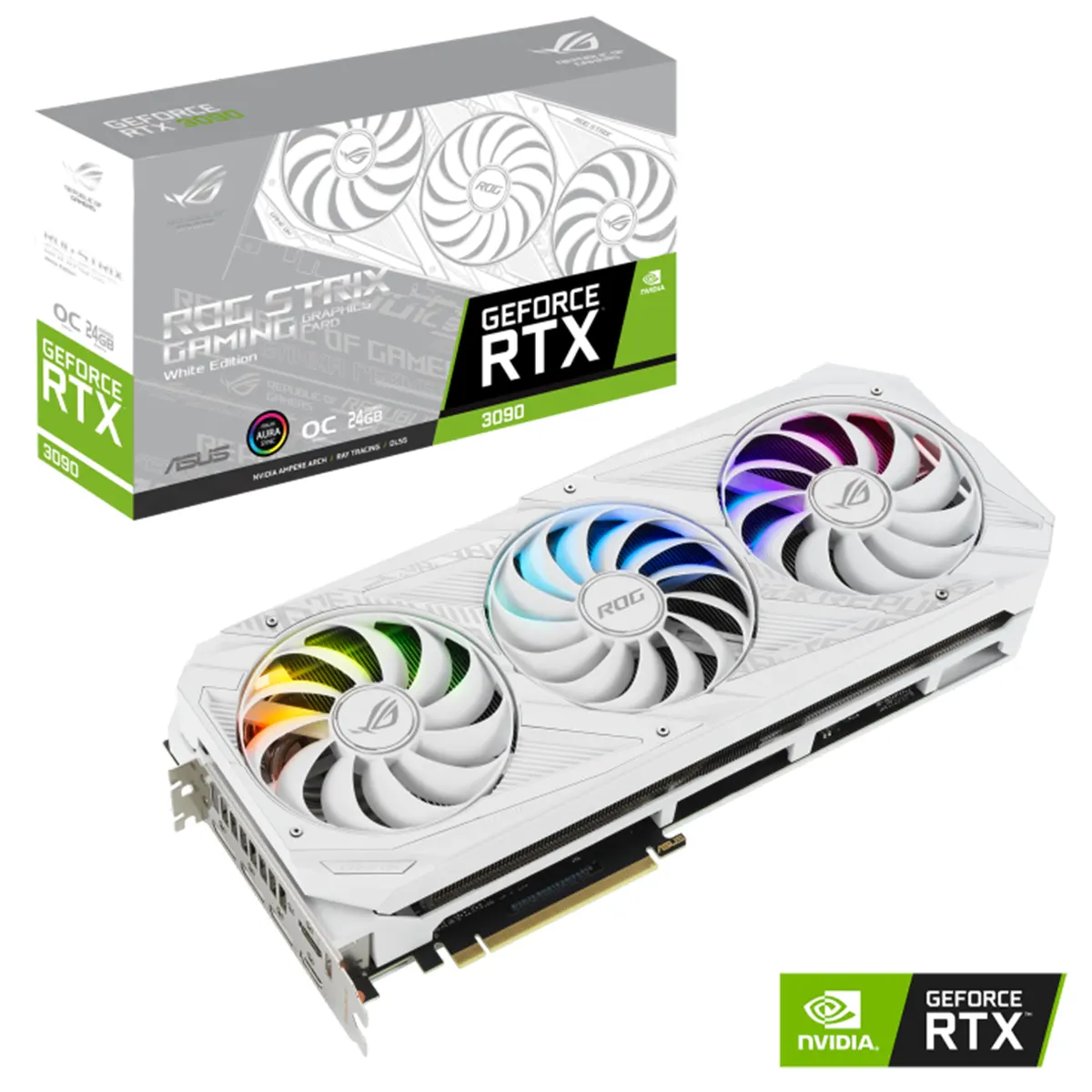 کارت گرافیک ایسوس ASUS ROG STRIX RTX 3090 GAMING WHITE 24GB