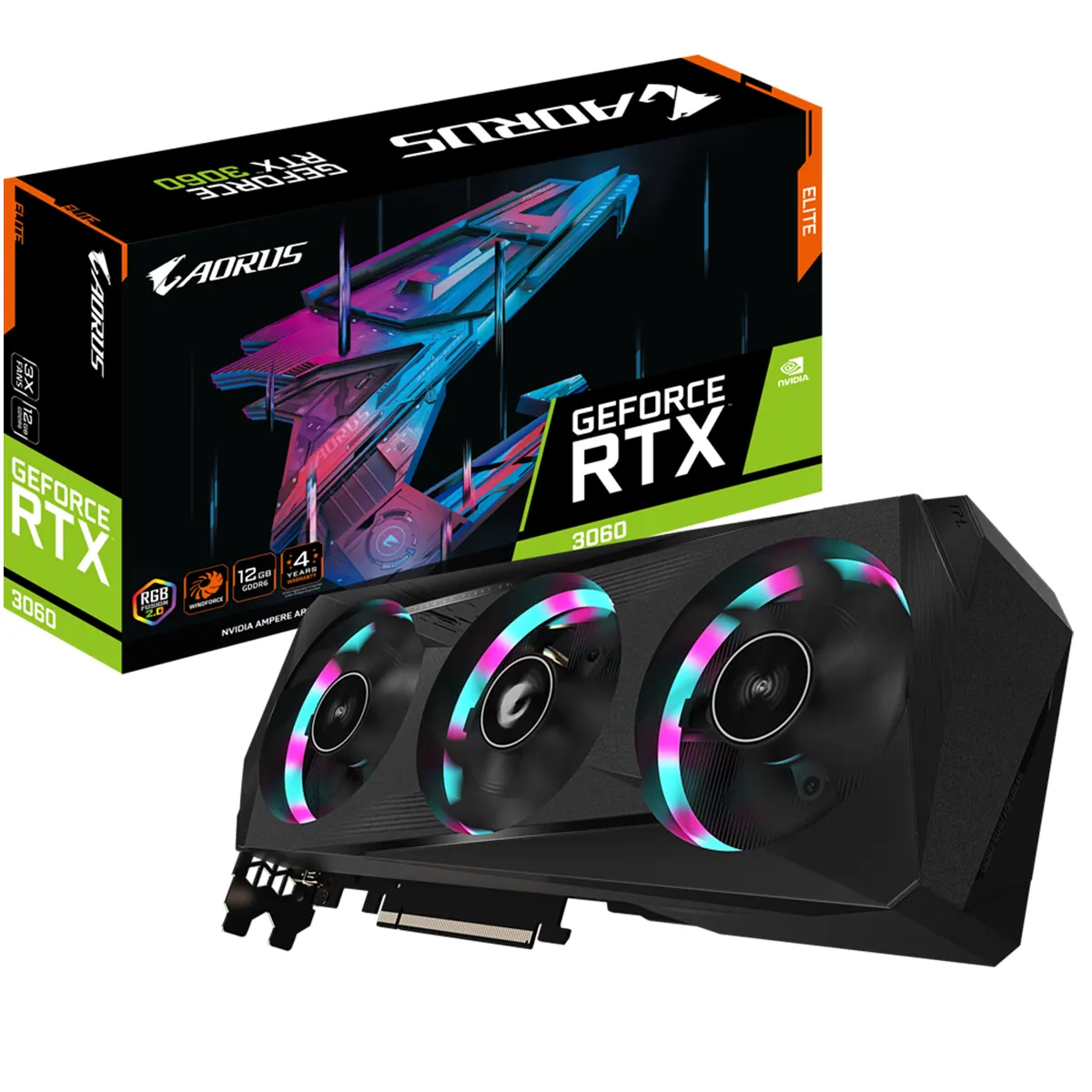 کارت گرافیک گیگابایت Gigabyte AORUS GeForce RTX 3060 ELITE 12G