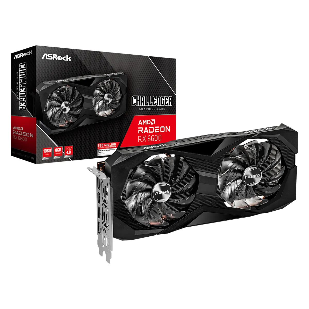 کارت گرافیک نو و آکبند ازراک ASRock AMD Radeon RX 6600 Challenger D 8GB