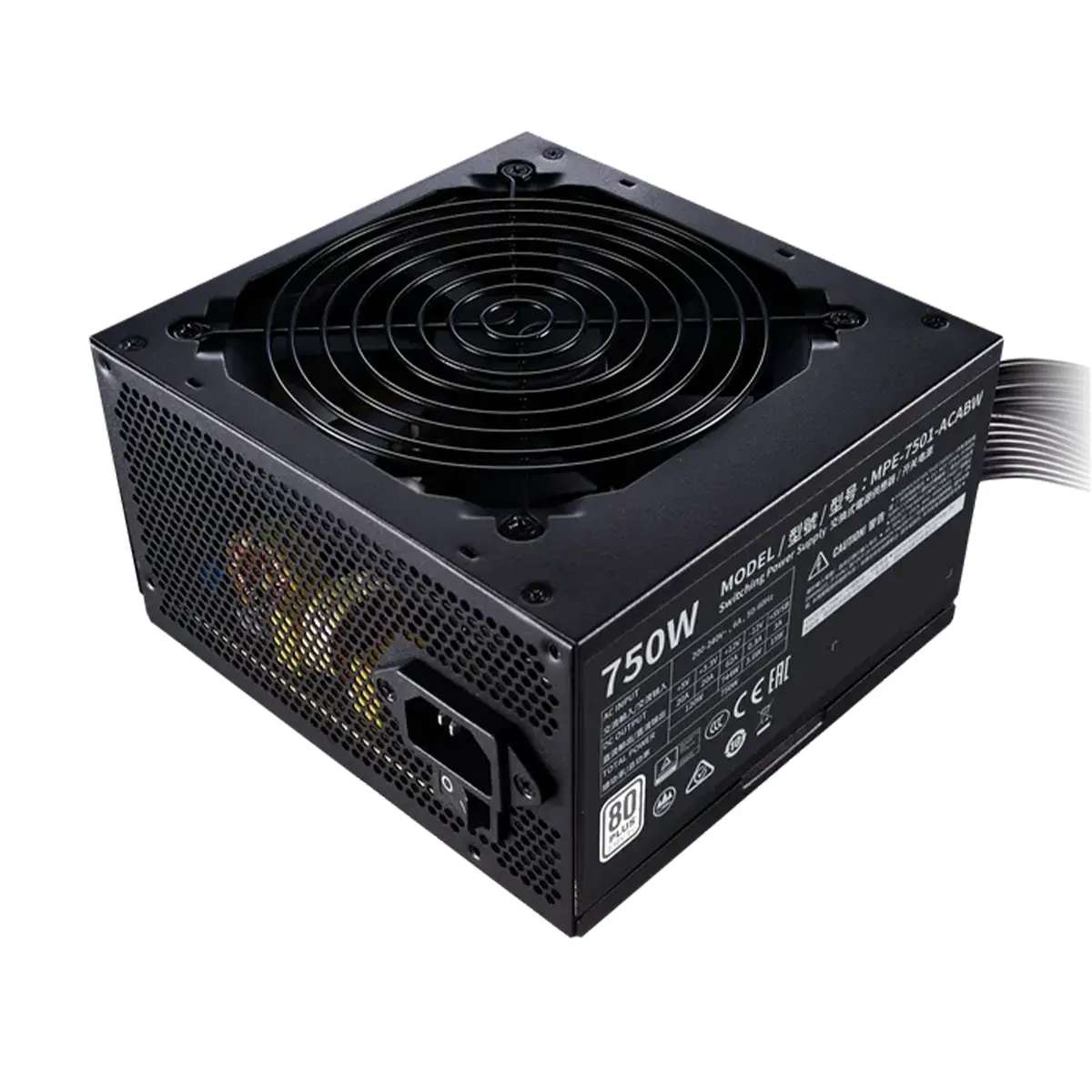 پاور کامپیوتر کولر مستر 750 وات Cooler Master MWE 750 White 230V